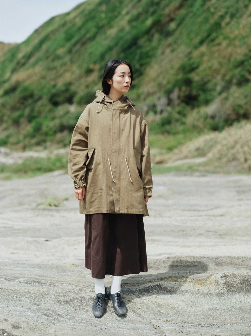 KOOW可拆卸内胆派克大衣 日系连帽两件套秋冬风衣 - 女装休闲/机能外套 - 棉．麻 多色