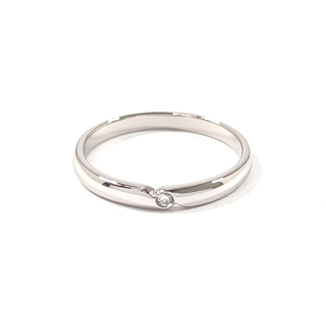 【日本直送 二手美品】14号 CELINE 戒指 Pt900 铂金 / 钻石 0.02ct 银色 饰品 已抛光 - 戒指 - 贵金属 银色