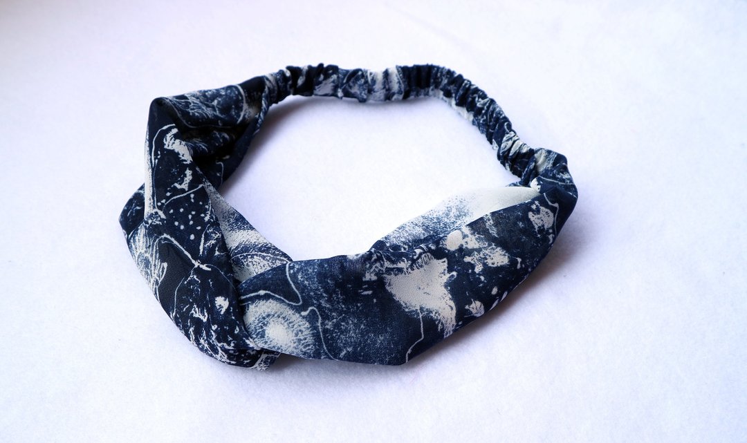 蓝染~~交叉款发带 hairband *SK* - 发带/发箍 - 聚酯纤维 蓝色
