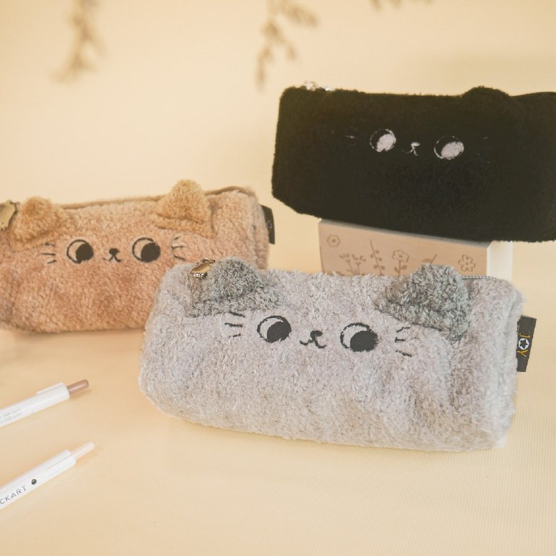 O-CAT－软毛猫三角笔袋。JPC-158。文具收纳 - 铅笔盒/笔袋 - 尼龙 