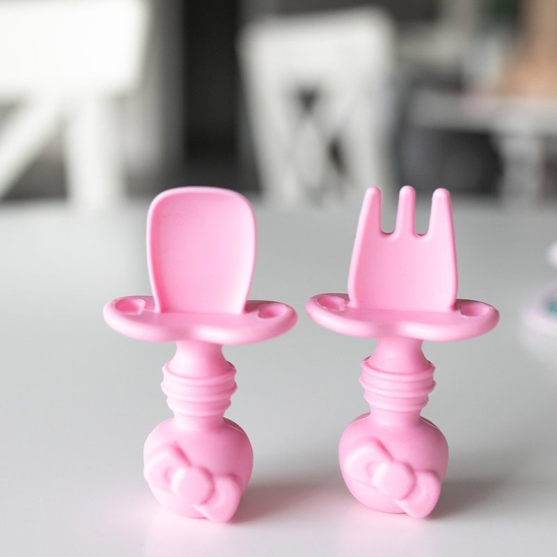 Bumkins 硅胶汤叉组(Hello Kitty) - 儿童餐具/餐盘 - 其他材质 