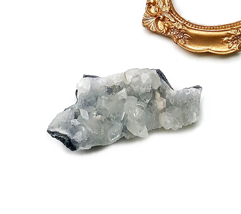 天然原矿几何不定型钻石小鱼眼石共生沸石家居 办公室小疗愈 摆件 - 其他 - 水晶 多色