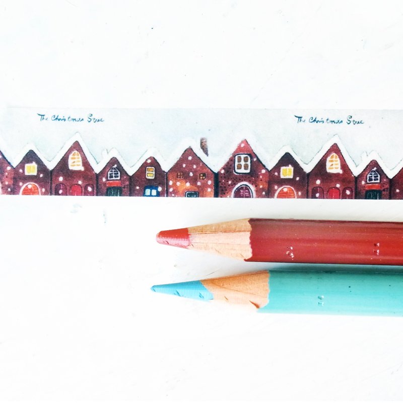 ✴ 小屋纸胶带 ✴ The Christmas Street Paper tape - 纸胶带 - 纸 咖啡色
