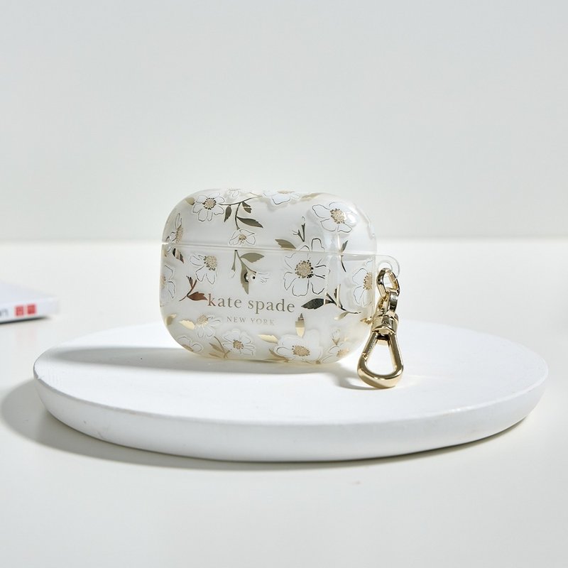 【kate spade】AirPods Pro 1/2 代 耳机保护壳套  茉莉 - 耳机收纳 - 其他材质 透明
