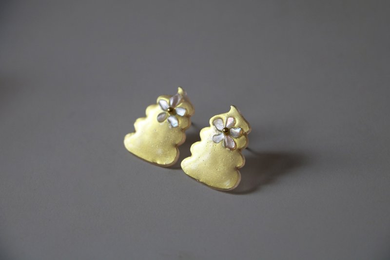 龙年走gold屎运_金色大便发大财 创意新年手工耳环 - 耳环/耳夹 - 树脂 金色