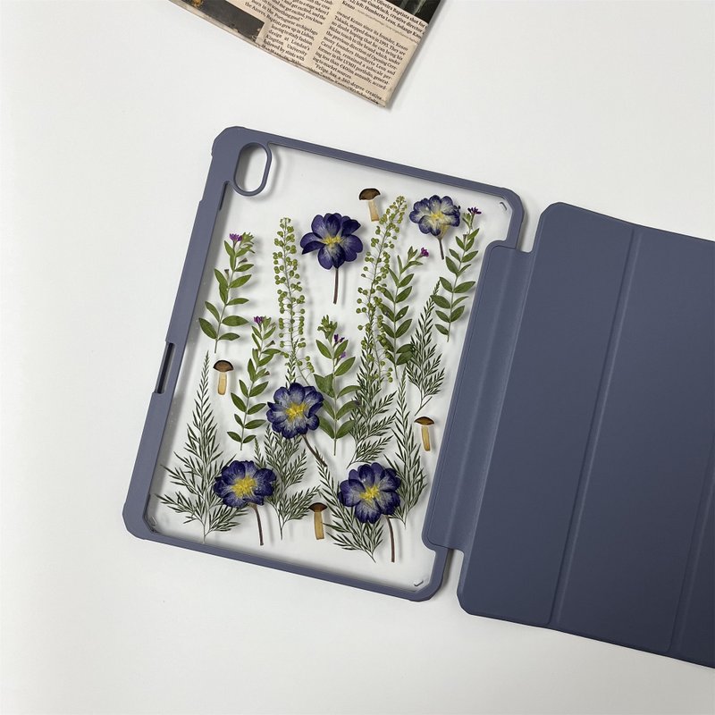 新紫花田手作押花iPad壳 iPad Air 11寸 13寸 iPad Pro 11寸 13寸 - 手机壳/手机套 - 植物．花 