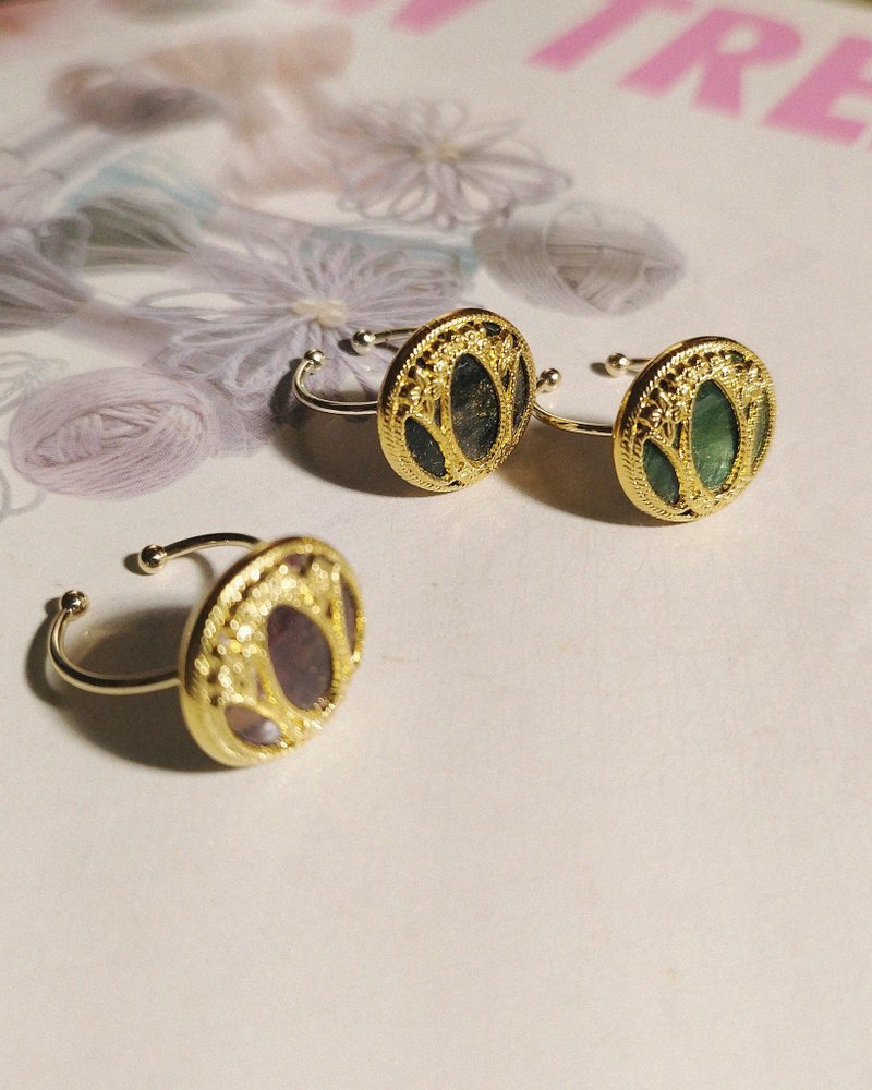 金花边云花戒指 - Vintage【台湾老物改制】 - 戒指 - 其他材质 多色