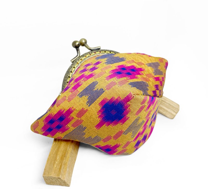 8.5cm 民族风口金包 - 零钱包 - 棉．麻 多色