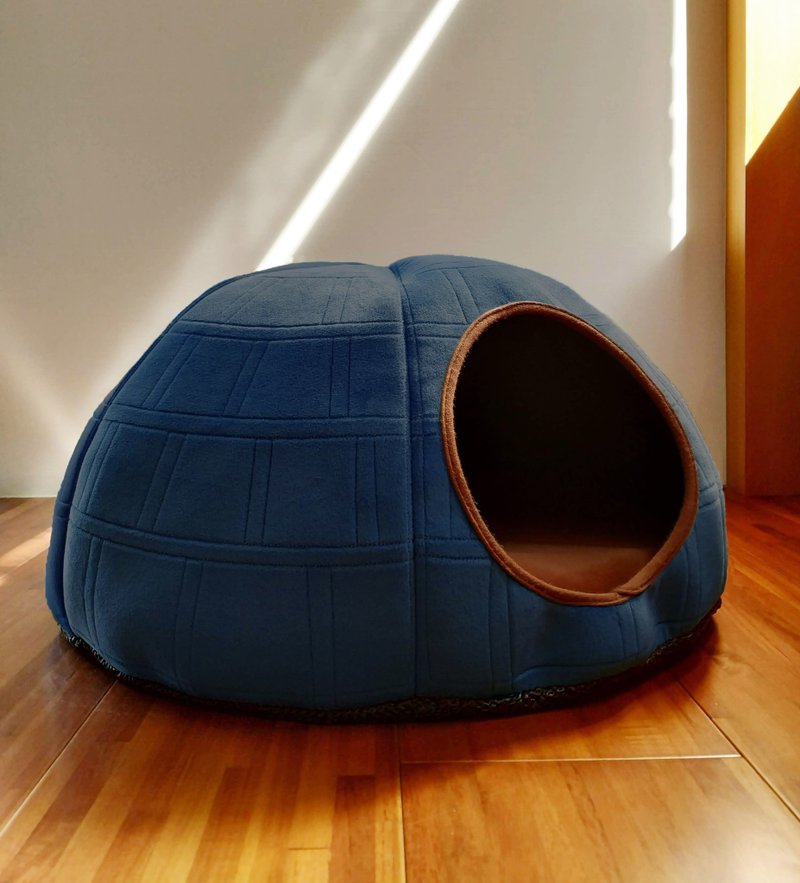 冰屋- 圆形开口 7色选择 凉垫 大空间  可拆式床垫 - 床垫/笼子 - 其他人造纤维 蓝色