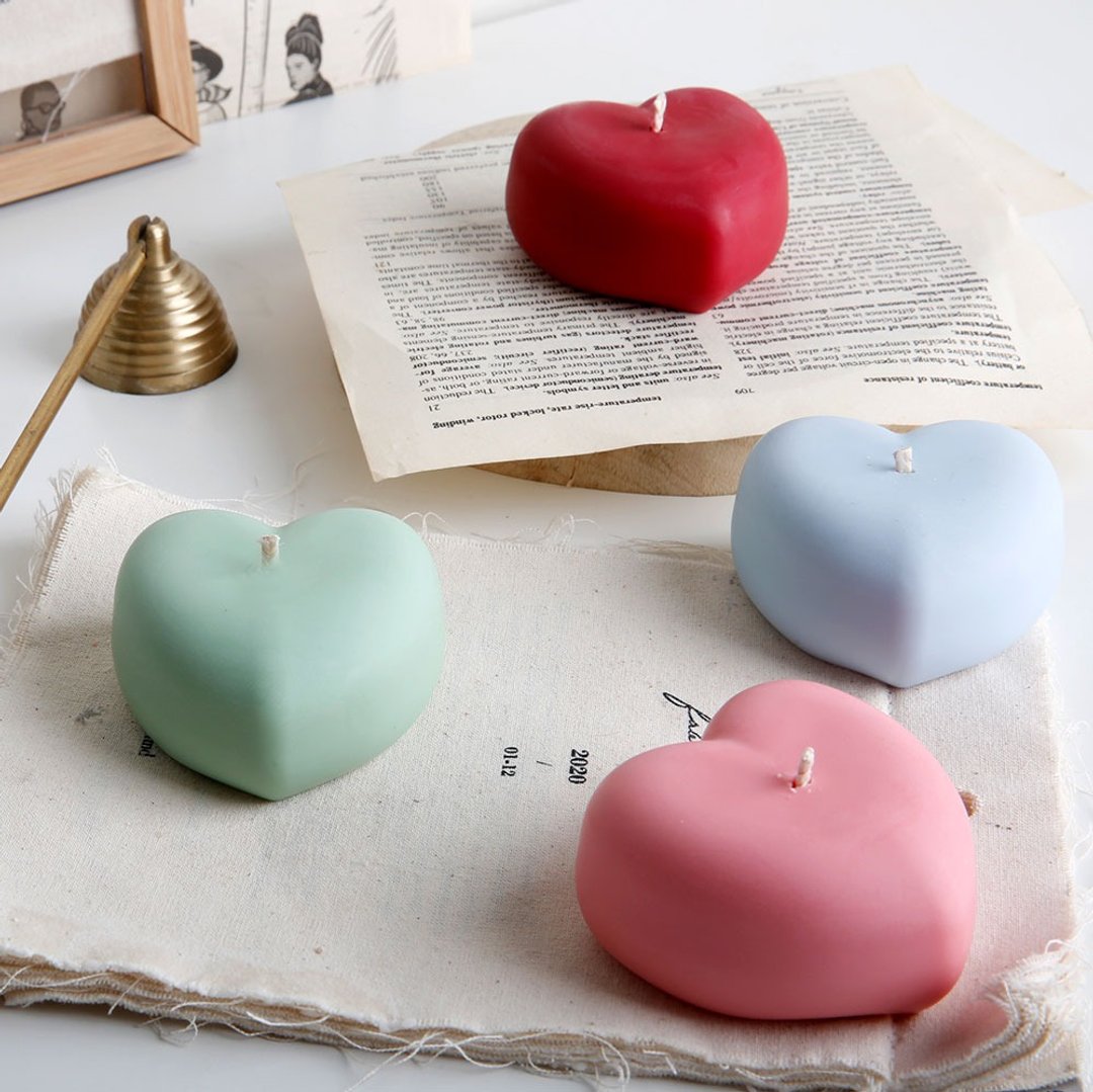 心心蜡烛 Mini Heart Candle | 100g | 多款香气择1 - 蜡烛/烛台 - 蜡 红色