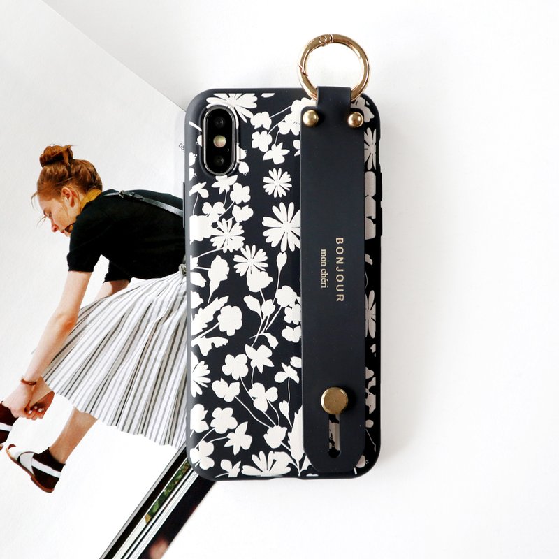 浅米花园手带手机壳 - 手机壳/手机套 - 塑料 黑色