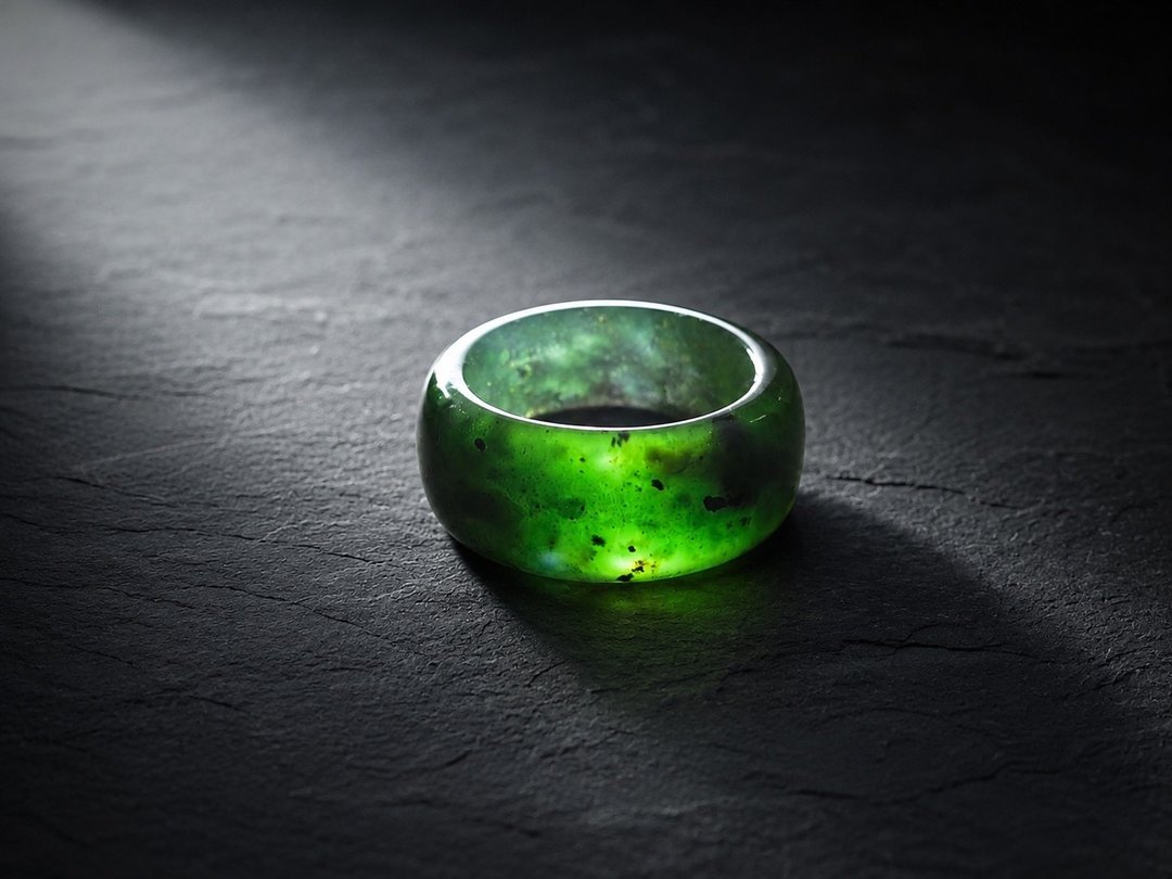 台湾墨玉戒指 | 黑魅・藏翠 | 玉识形态 JadeStyle Jewelry - 戒指 - 半宝石 黑色