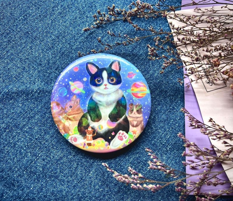 5.8cm激光膜大胸章 - 徽章/别针 - 塑料 多色