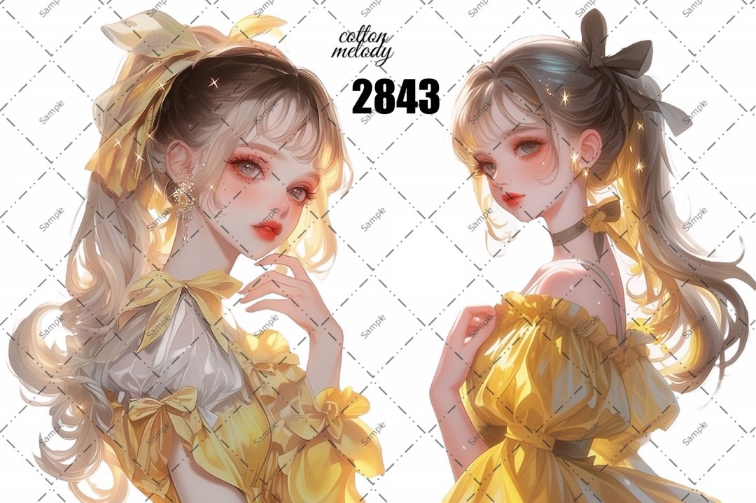 original sticker no.2843 人物贴纸 原创贴纸 原创人物贴纸 装饰贴纸 cotton melody - 贴纸 - 纸 