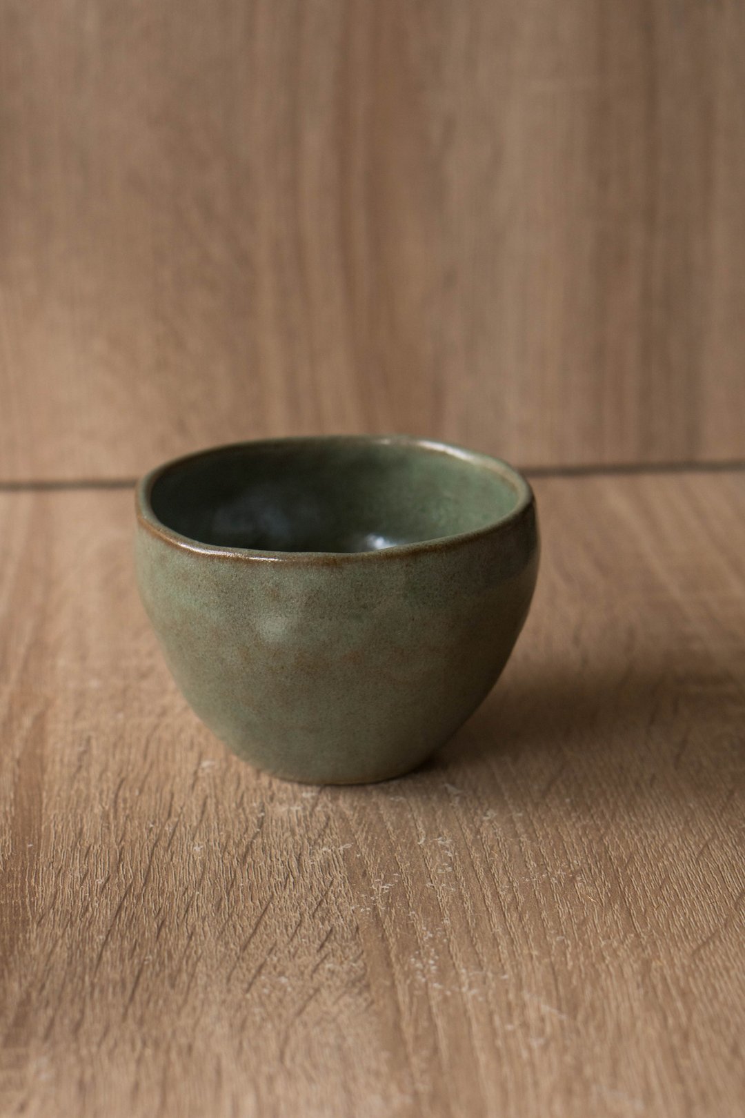 墨绿手感茶碗 - 碗 - 陶 绿色