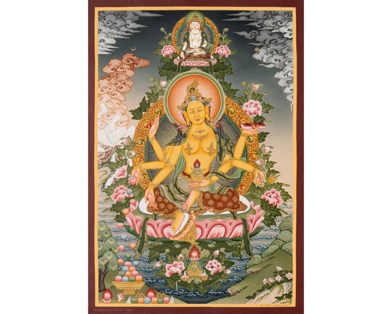 光明的地藏菩萨唐卡  体现慈悲与智慧 - 墙贴/壁贴 - 其他材质 多色