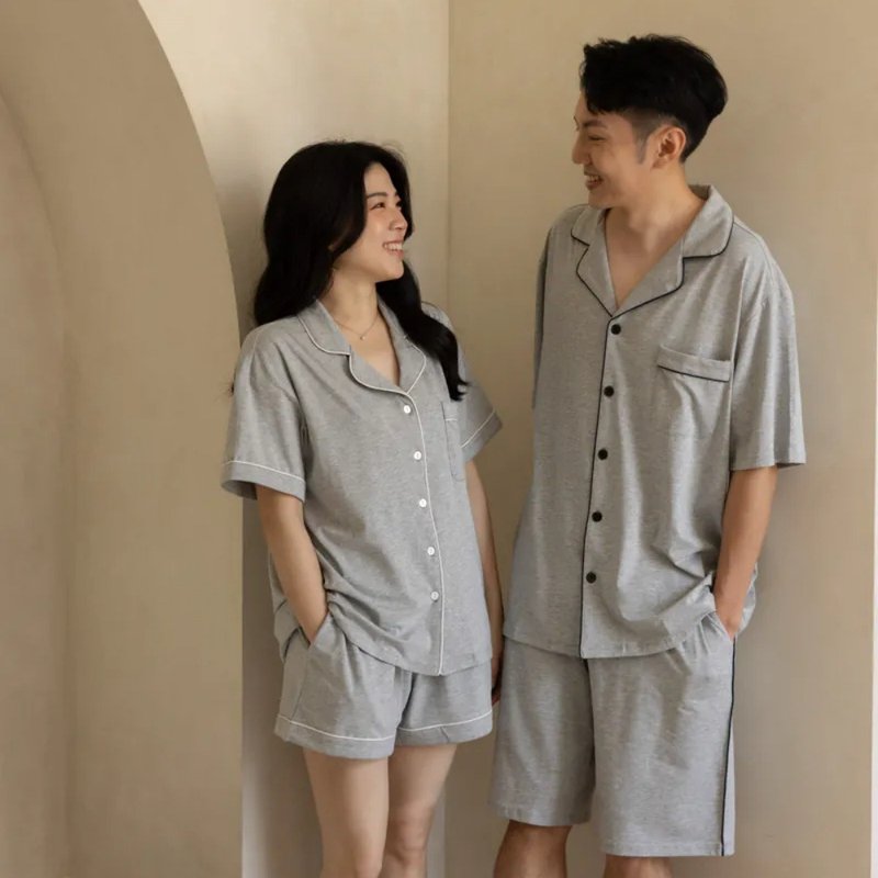 想睡好觉莫代尔棉情侣套装-晨雾灰 男女皆可 - 居家服/睡衣 - 棉．麻 灰色