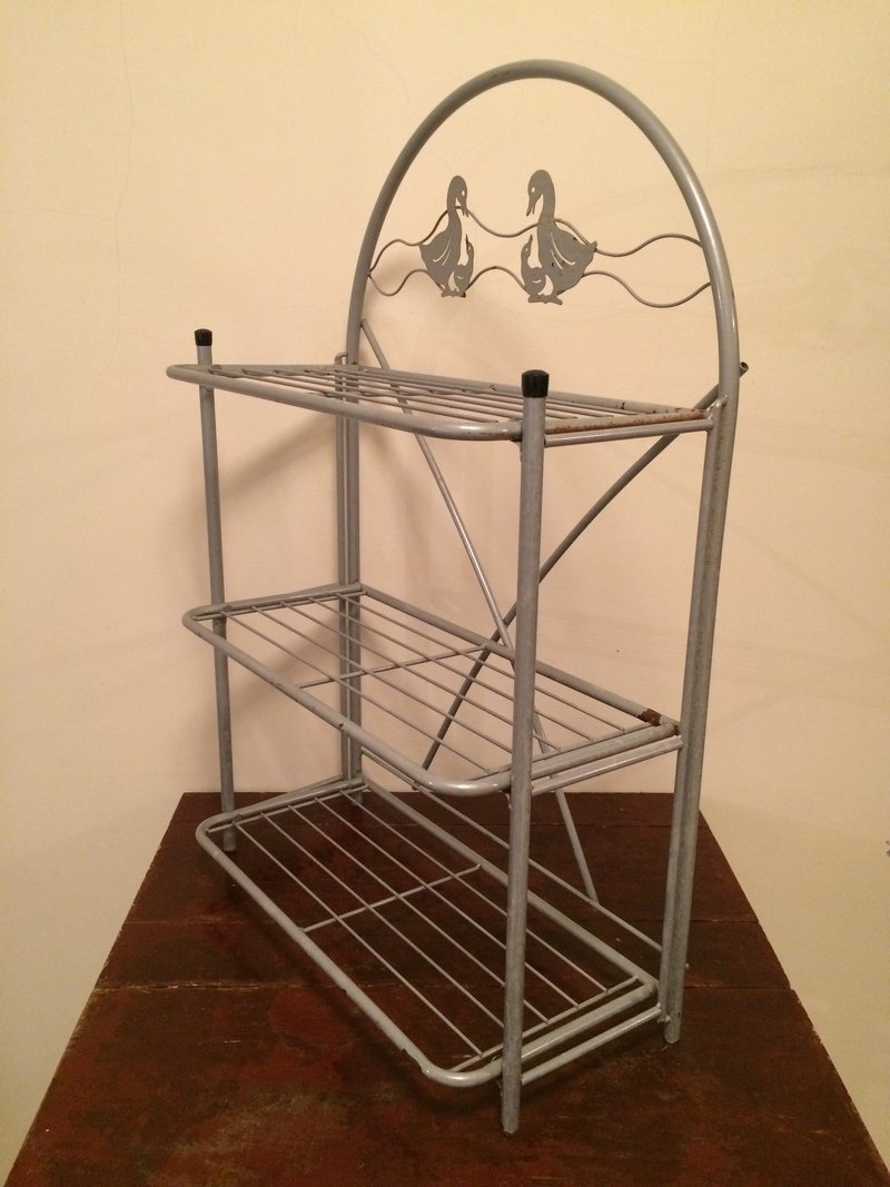 折叠折叠书架书柜菜橱乡村杂货工业风zakka干燥花器花架loft北欧风eames黑胶咖啡轻食桌游餐厅盆栽多肉ikea园艺 - 其他家具 - 塑料 灰色