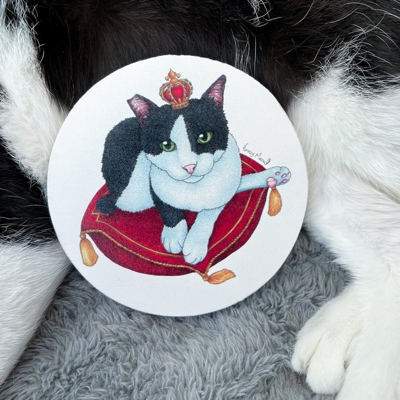 【猫疯子】圆形硅藻土杯垫E - 杯垫 - 其他材质 多色