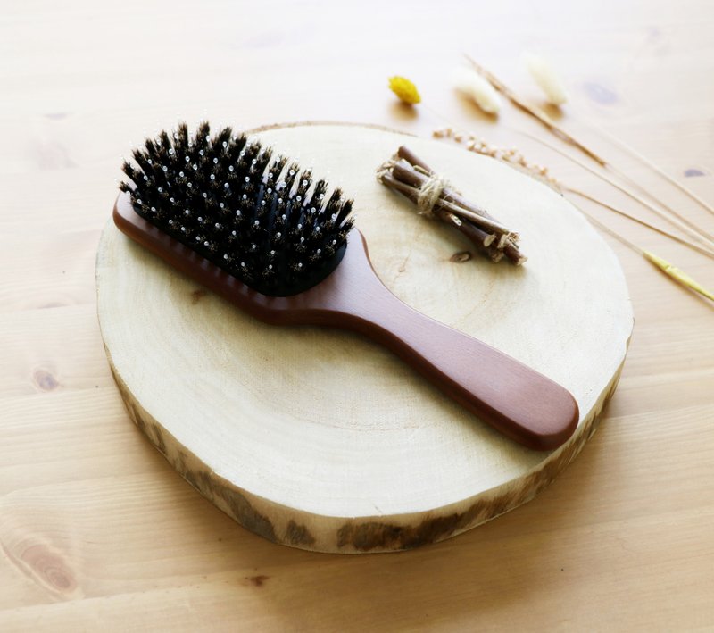 经典气垫鬃毛梳 (独家植毛技术/台湾唯一) - 彩妆刷具/镜子/梳子 - 木头 