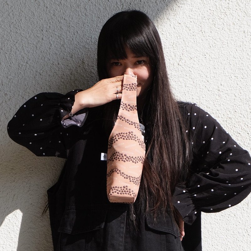 【锦源兴】珍珠奶茶折叠饮料提袋 l 大容量 水壶袋 饮料袋 印花 - 手提包/手提袋 - 聚酯纤维 多色