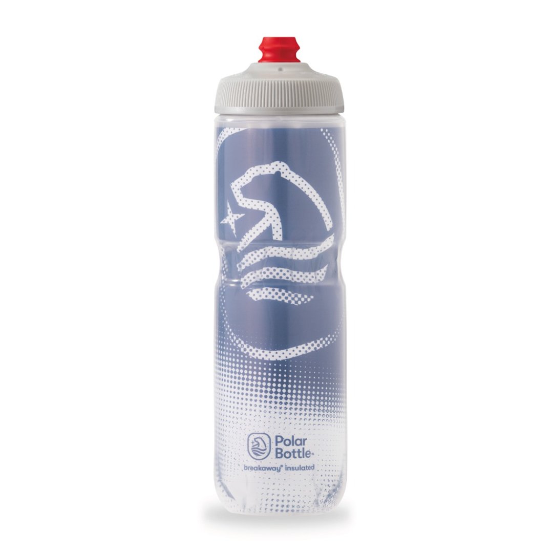Polar Bottle 24oz 双层保冷喷射水壶 BIG BEAR 海军蓝-白 - 运动配件 - 塑料 蓝色