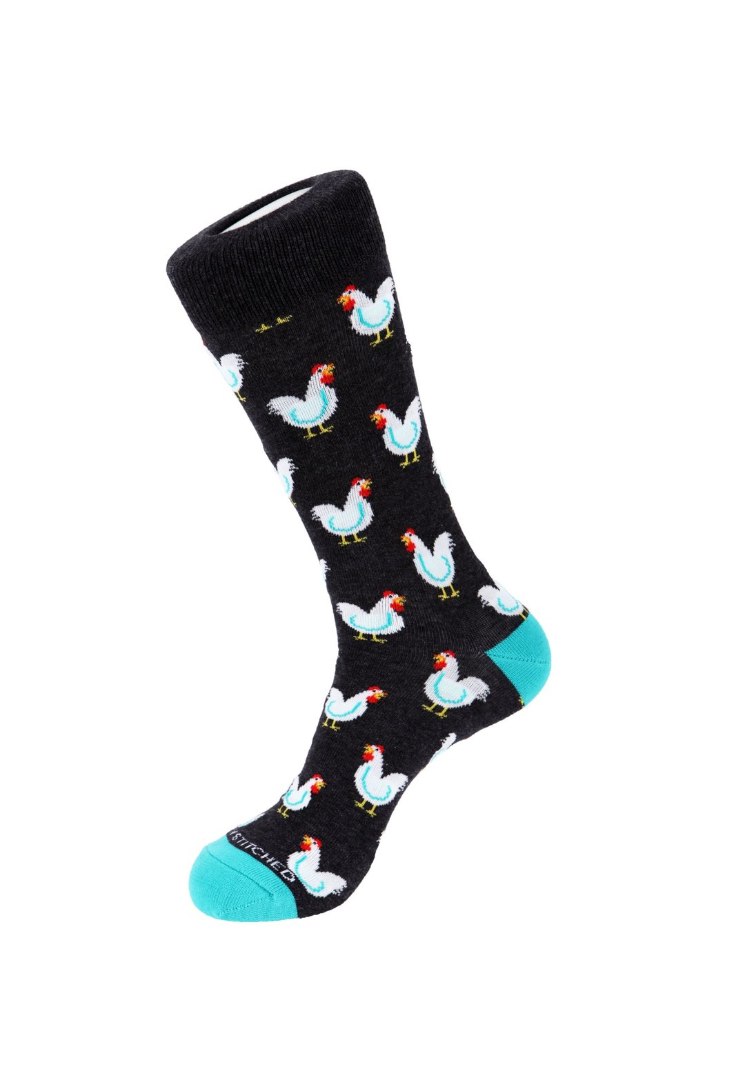 Hen Socks 公鸡图案袜子 by Unsimply Stitched - 袜子 - 棉．麻 蓝色