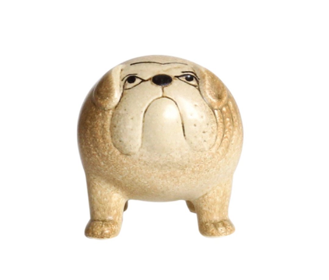 Lisa Larson Bulldog 斗牛犬 - 花瓶/陶器 - 陶 咖啡色