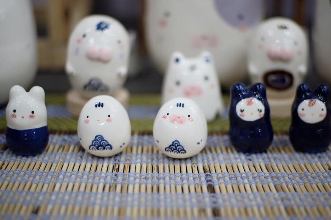 boiled egg - 花瓶/陶器 - 陶 白色
