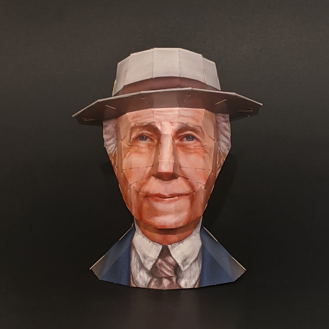 【酷比头纸模型】法兰克 洛伊 莱特 Frank Lloyd Wright 世界名人堂 | 免剪贴 手作 立体拼图 - 摆饰 - 纸 多色