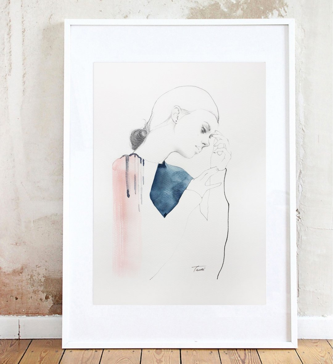 北欧风手绘铅笔水彩挂画NO.6壁画/居家摆设/室内设计 - 摆饰 - 纸 白色