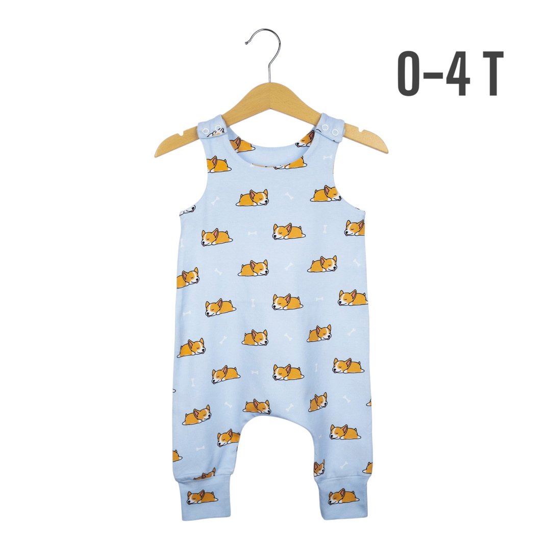 Corgi  baby romper, baby boy romper, baby girl romper,baby overalls, kids romper - 包屁衣/连体衣 - 棉 多色