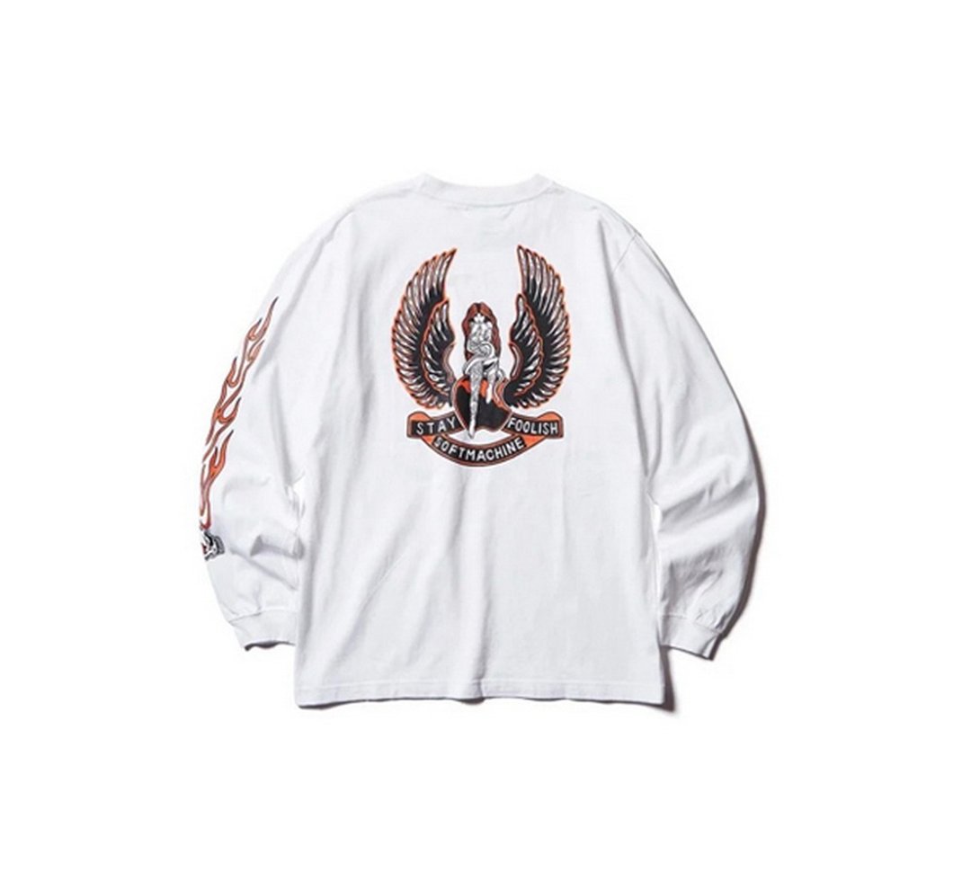 Softmachine Foolish L/S T-Shirt苹果坏种子长袖上衣(两色) - 男装上衣/T 恤 - 棉 多色