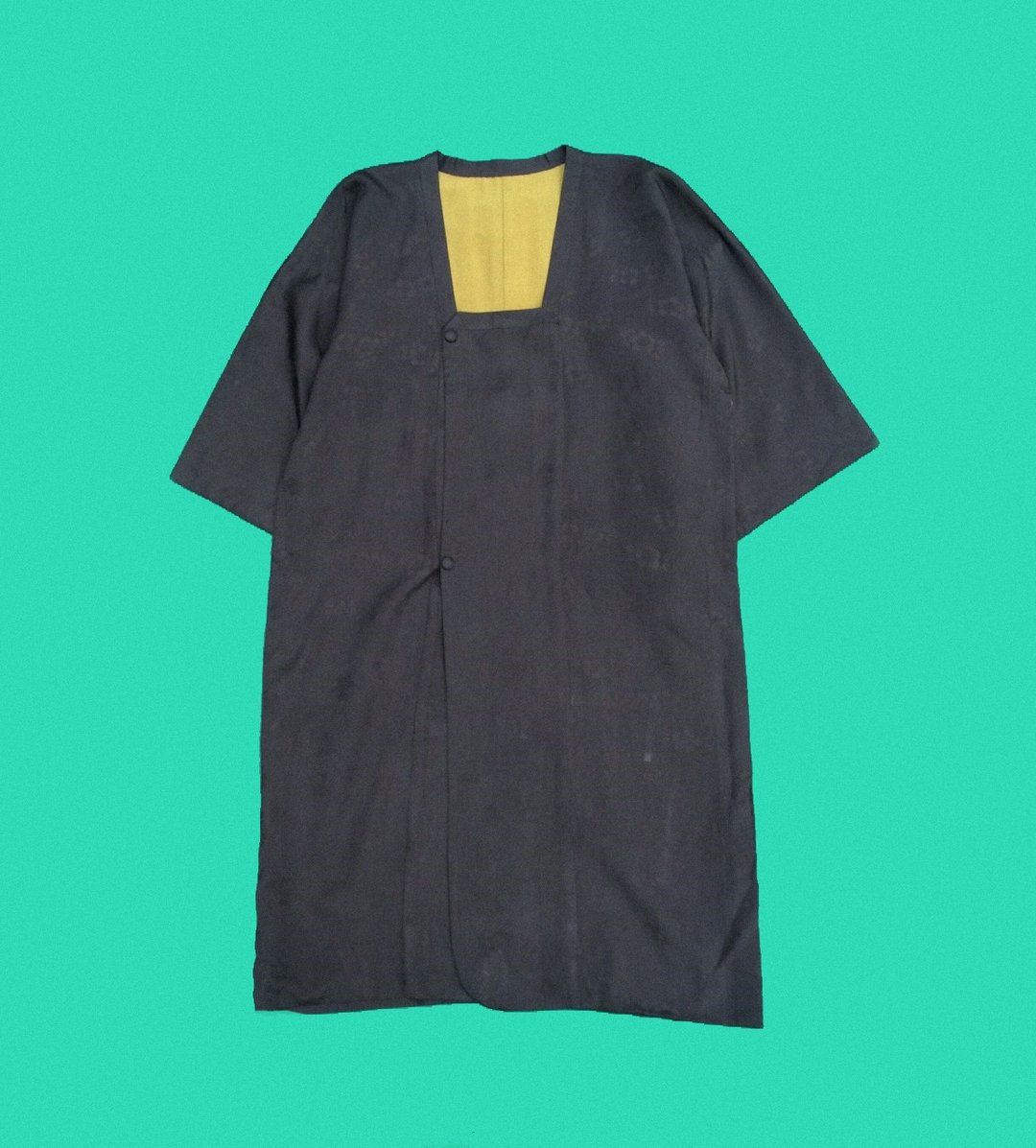 古窟商行│黑色山茶花KIMONO│古着和服 - 其他 - 棉．麻 