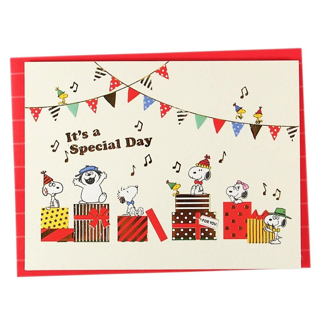 Snoopy 家人特别挑选生日礼物【Hallmark-Peanuts-立体卡片】 - 卡片/明信片 - 纸 多色