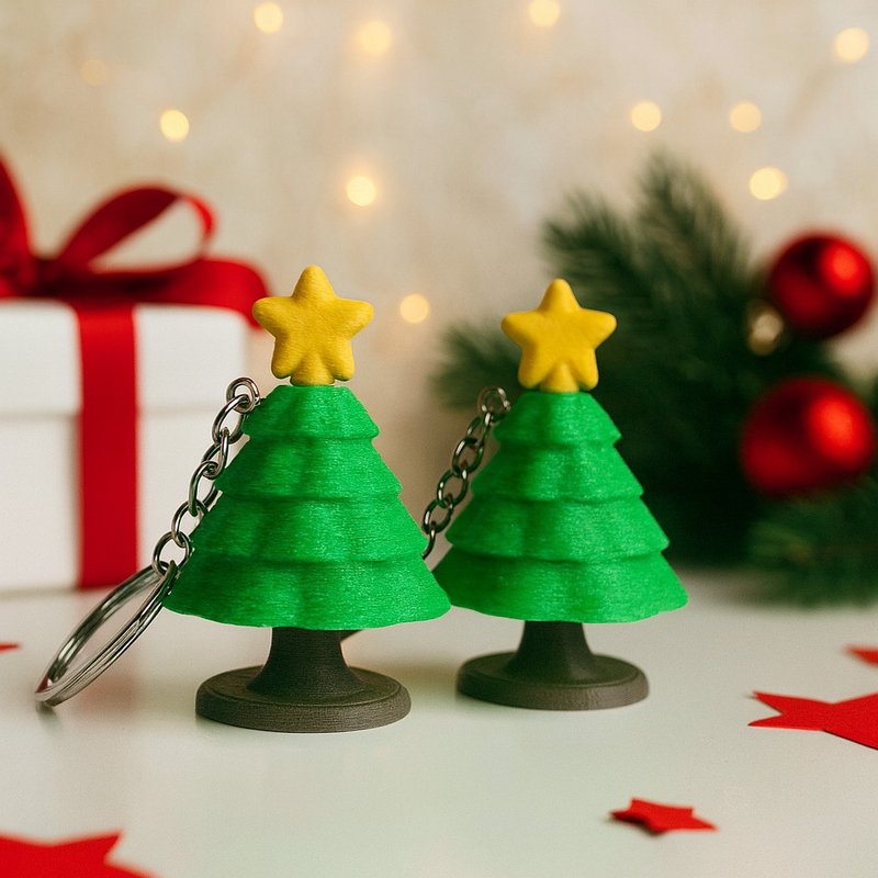 小圣树 纾压按纽 - 钥匙链/钥匙包 - 塑料 绿色