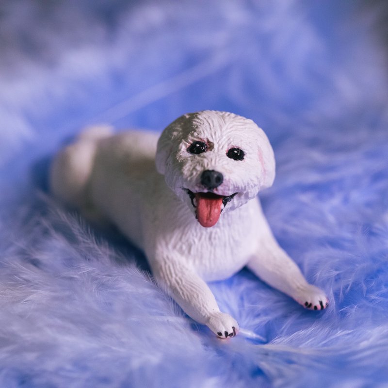 狗狗 定制化宠物手工黏土模型 玛尔济斯 - 玩偶/公仔 - 粘土 白色