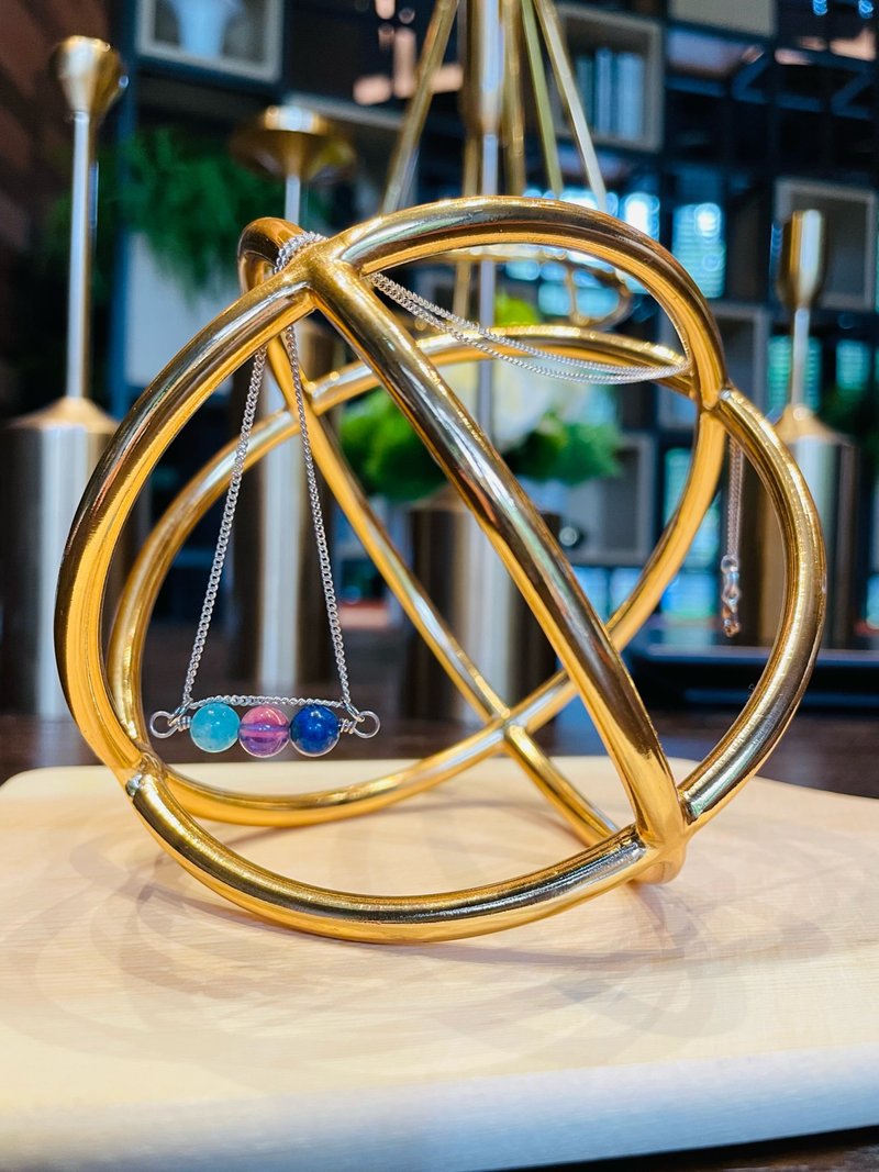 蓦然(项链系列)仨人--小色彩 - 项链 - 水晶 多色