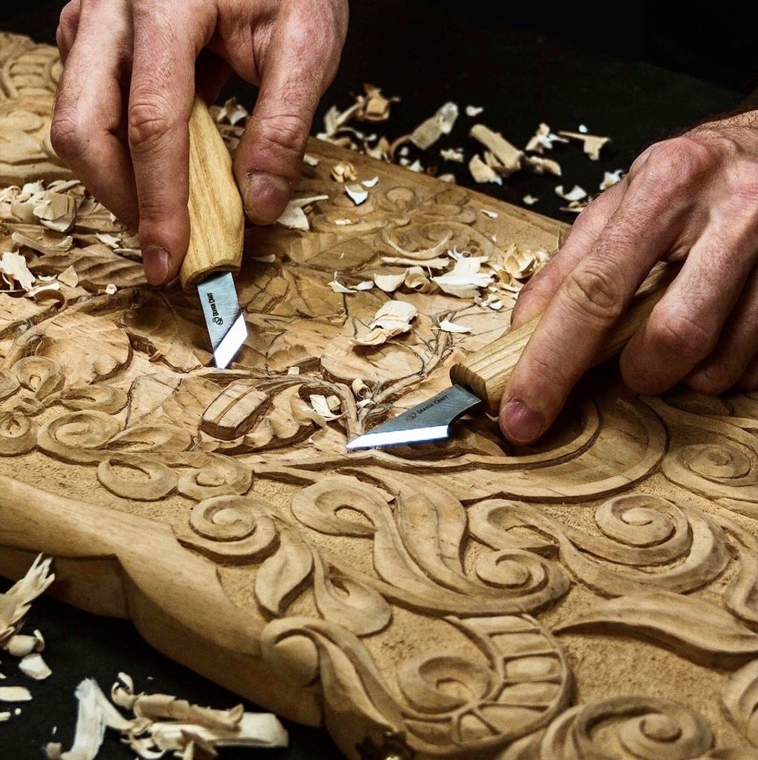 DIY 手作雕刻材料包-花纹(Chip Carving) - 其他 - 其他金属 咖啡色