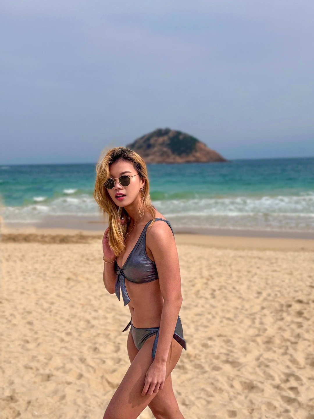 Gemstone Ribbon Bikini Set 宝石比坚尼泳衣 - 女装泳衣/比基尼 - 其他材质 黑色