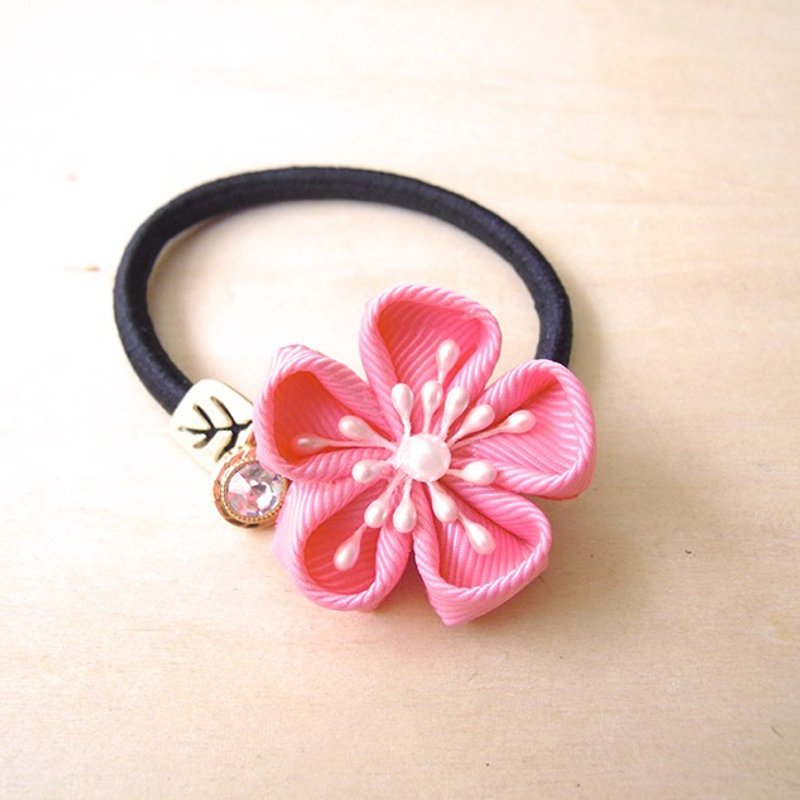 RARAPUPU缎带花朵发圈  粉红 情人 生日 圣诞 交换礼物 - 发饰 - 其他材质 粉红色