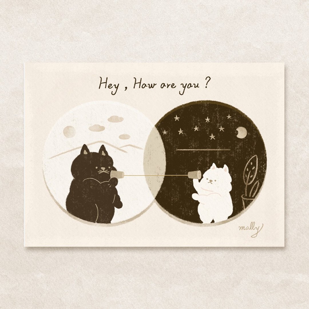 postcard-问候卡 - 卡片/明信片 - 纸 银色