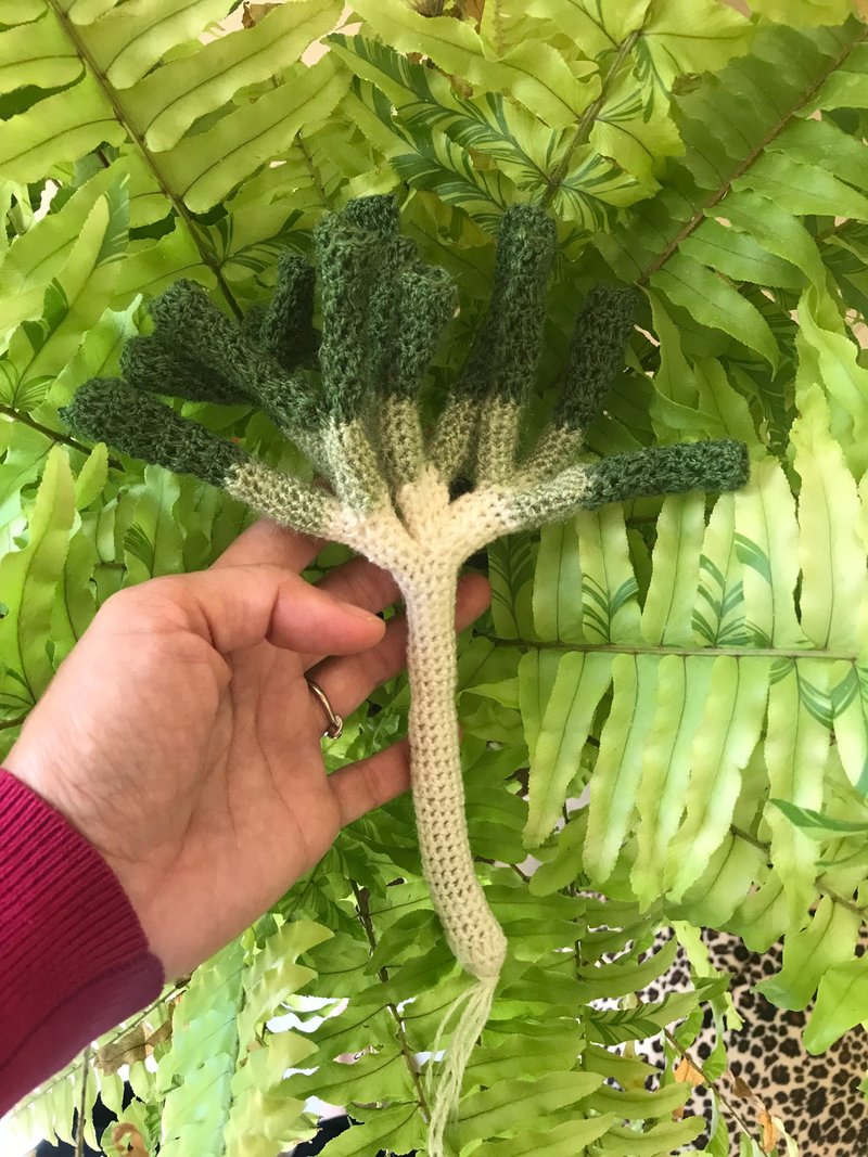 Green onion cat grass手工编猫咪也疯狂的可爱猫草葱 - 玩具 - 其他材质 绿色