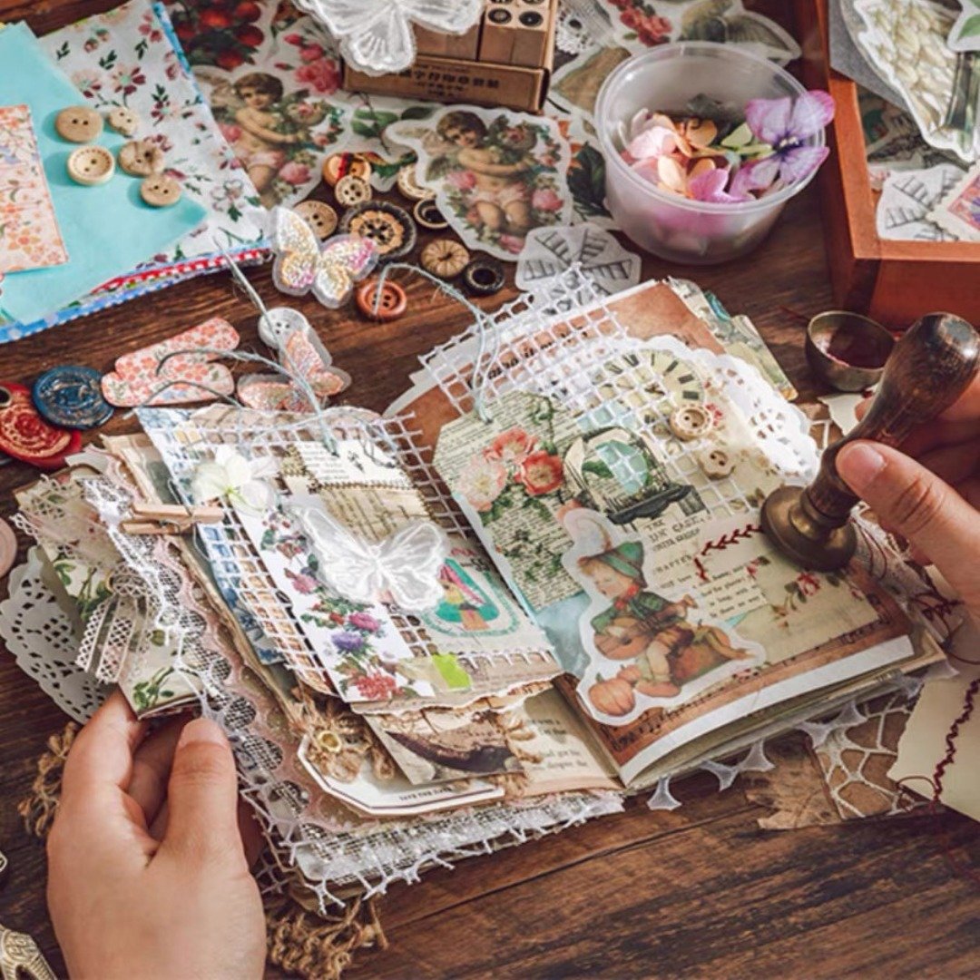 Junk Journal收集复古手帐素材包套装DIY材料包手帐本礼物拼贴 - 笔记本/手帐 - 纸 