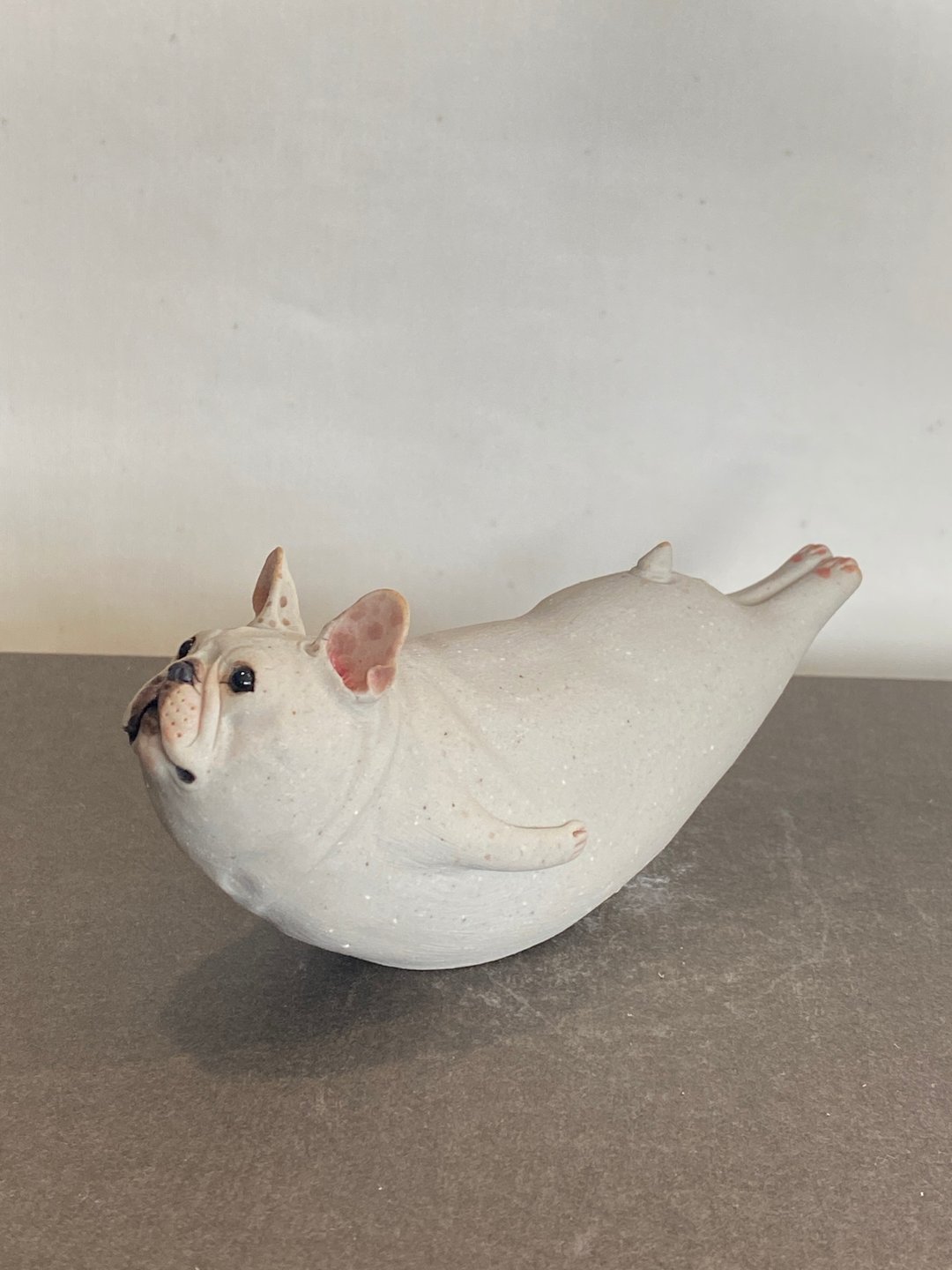 Flying French Bulldog Cream - 其他 - 陶 