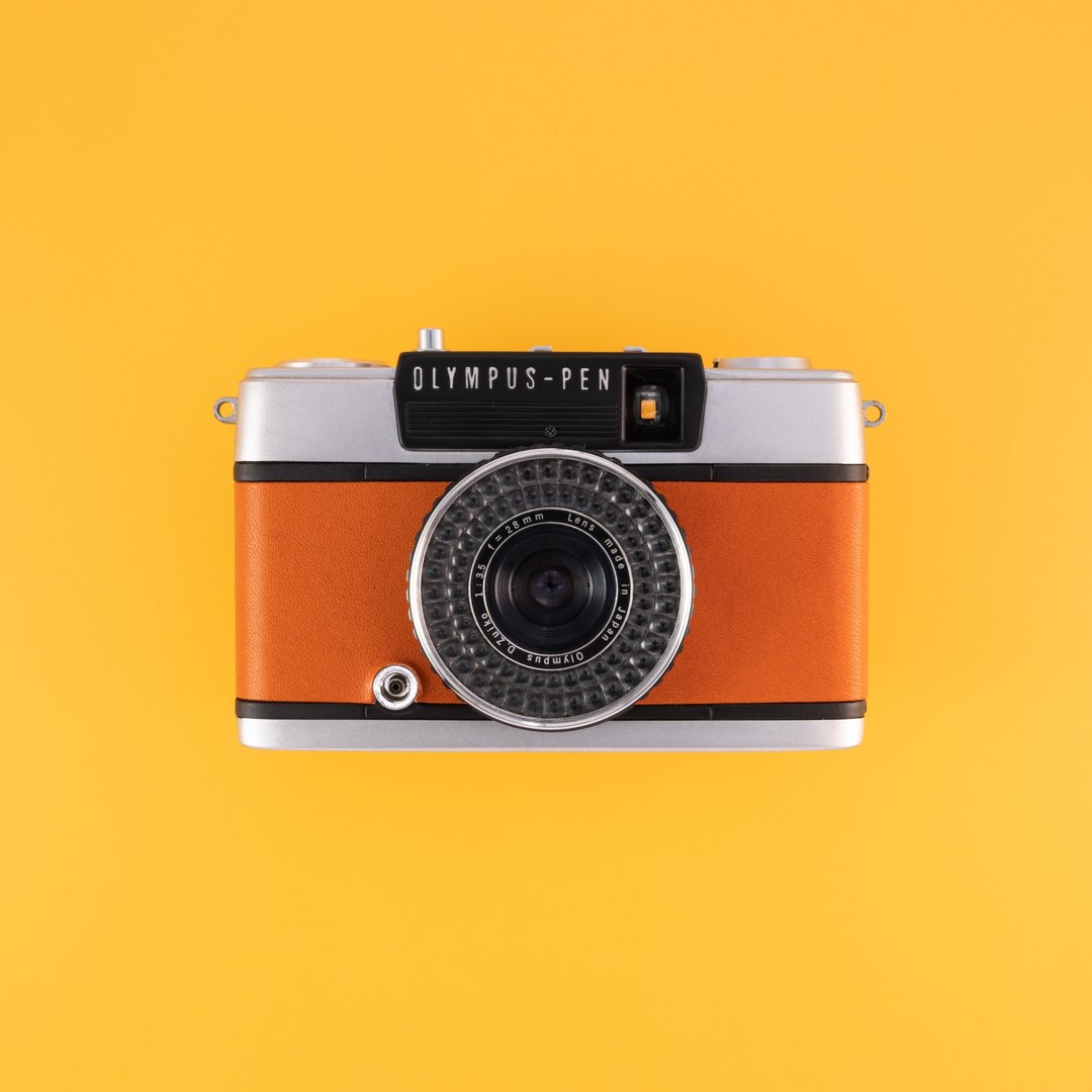 Vintage OLYMPUS PEN EE-3 Sunset sunset - 相机 - 其他金属 橘色