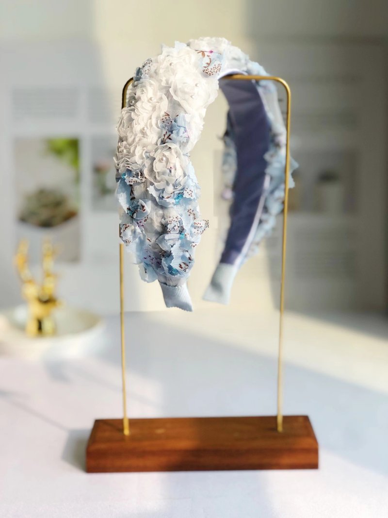 原创宫廷款扭扭发箍 - 发带/发箍 - 其他材质 蓝色