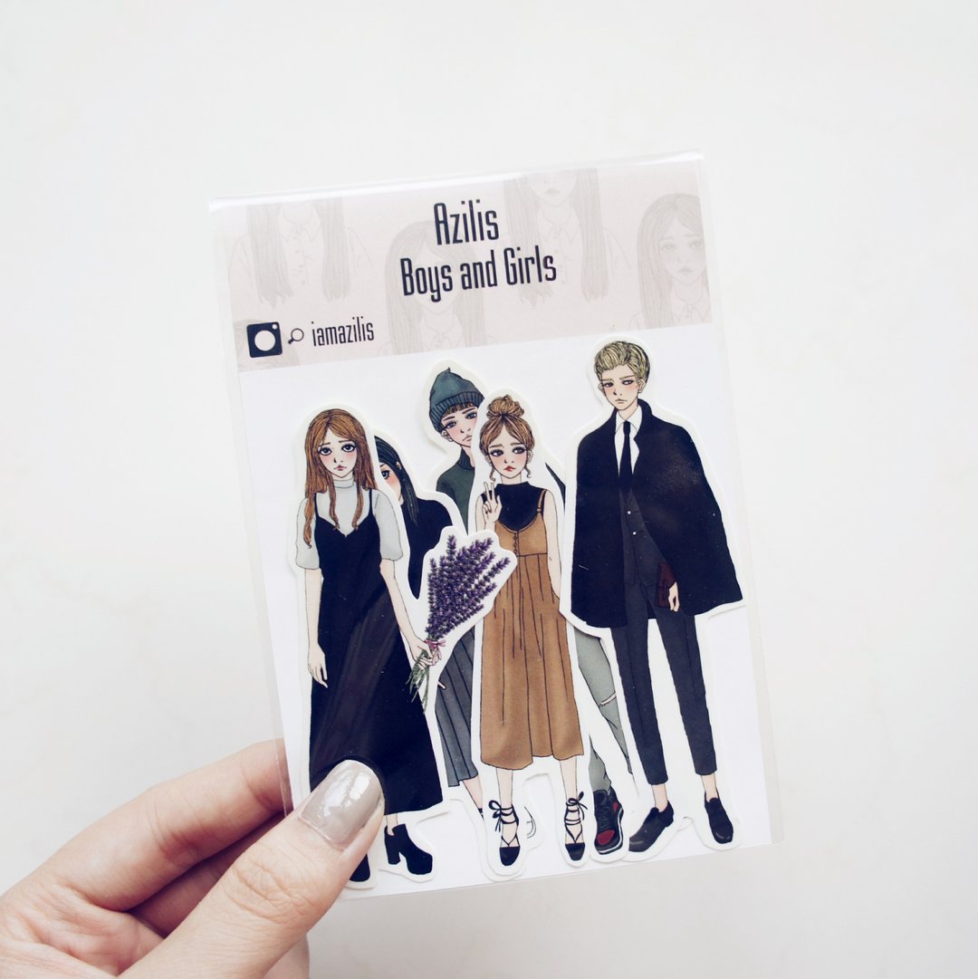 ◆Boys and Girls◆ 5入贴纸组 - 贴纸 - 纸 