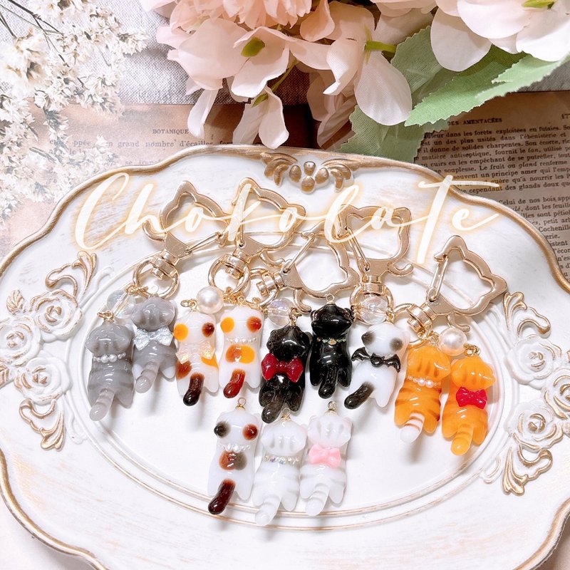 (订制/来图定制)立体猫咪锁匙扣 钥匙圈 定制化礼物 礼物圣诞礼物 - 钥匙链/钥匙包 - 树脂 多色