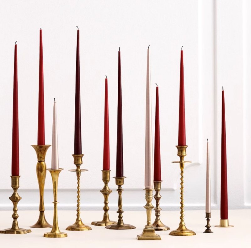 ester&erik 细锥蜡烛 深紫红 蜡烛 装饰蜡烛 Taper Candles - 蜡烛/烛台 - 蜡 